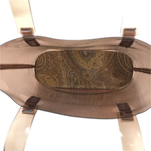 画像をギャラリービューアに読み込む, ETRO エトロ クリア ポーチ付き ハンドバッグ ビニール ブラウン系【中古】 レディース