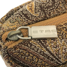 画像をギャラリービューアに読み込む, ETRO エトロ クリア ポーチ付き ハンドバッグ ビニール ブラウン系【中古】 レディース