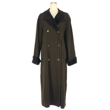 画像をギャラリービューアに読み込む, ETRO エトロ ロングコート 襟ベロア ウール/カシミヤ ブラウン【中古】 レディース