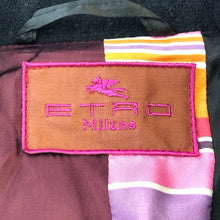 画像をギャラリービューアに読み込む, ETRO エトロ ピーコート ウール ブラック ブラウン系【中古】 レディース