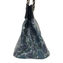 画像をギャラリービューアに読み込む, BALLY バリー チェーン トートバッグ レザー ブルー ブラック【中古】 レディース