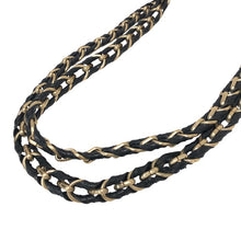 画像をギャラリービューアに読み込む, BALLY バリー チェーン トートバッグ レザー ブルー ブラック【中古】 レディース