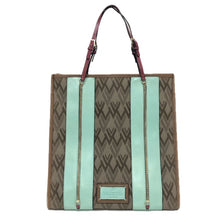 이미지를 갤러리 뷰어에 로드 , Valentino Garavani ヴァレンティノ・ガラヴァーニ トートバッグ キャンバス/レザー ブラウン ミント【中古】 レディース
