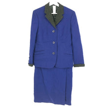 画像をギャラリービューアに読み込む, Gianni Versace ジャンニ・ヴェルサーチ スカートスーツ セットアップ ウール ブルー【中古】 レディース