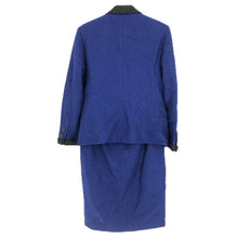 画像をギャラリービューアに読み込む, Gianni Versace ジャンニ・ヴェルサーチ スカートスーツ セットアップ ウール ブルー【中古】 レディース