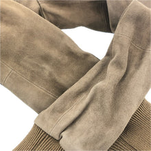 画像をギャラリービューアに読み込む, DOLCE&GABBANA ドルチェアンドガッバーナ レザージャケット ブルゾン スウェード/ゴートレザー/山羊革 シルク混 ブラウン【中古】 レディース