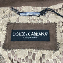 画像をギャラリービューアに読み込む, DOLCE&GABBANA ドルチェアンドガッバーナ レザージャケット ブルゾン スウェード/ゴートレザー/山羊革 シルク混 ブラウン【中古】 レディース