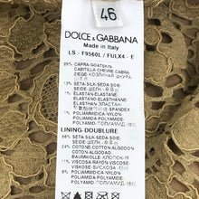 画像をギャラリービューアに読み込む, DOLCE&GABBANA ドルチェアンドガッバーナ レザージャケット ブルゾン スウェード/ゴートレザー/山羊革 シルク混 ブラウン【中古】 レディース