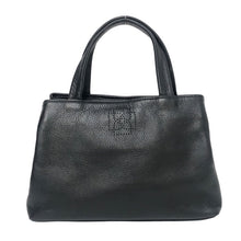 Load image into Gallery viewer, DAKS ダックス トートバッグ パンチング ハンドバッグ レザー ブラック【中古】 レディース