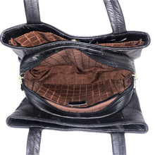 Load image into Gallery viewer, DAKS ダックス トートバッグ パンチング ハンドバッグ レザー ブラック【中古】 レディース