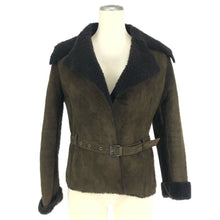 画像をギャラリービューアに読み込む, Homeostyle ホメオスタイル ムートンジャケット ブルゾン 羊革 ダークブラウン【中古】 レディース