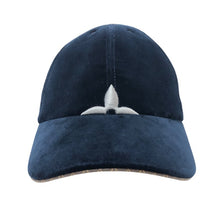 画像をギャラリービューアに読み込む, LOUIS VUITTON ルイ・ヴィトン LVタッチ 帽子 ベースボール M7791L キャップ コットン/シルク ブルーマリーヌ【中古】 ユニセックス