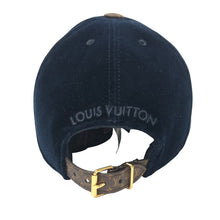 画像をギャラリービューアに読み込む, LOUIS VUITTON ルイ・ヴィトン LVタッチ 帽子 ベースボール M7791L キャップ コットン/シルク ブルーマリーヌ【中古】 ユニセックス