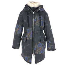 画像をギャラリービューアに読み込む, COACH コーチ ダウンコート フード付き チャコールグレー【中古】 レディース
