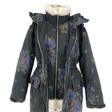 画像をギャラリービューアに読み込む, COACH コーチ ダウンコート フード付き チャコールグレー【中古】 レディース