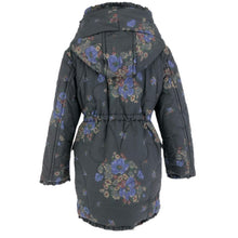 画像をギャラリービューアに読み込む, COACH コーチ ダウンコート フード付き チャコールグレー【中古】 レディース