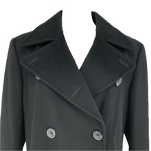 이미지를 갤러리 뷰어에 로드 , MAX MARA マックスマーラ 白タグ ダブルブレスト ショート ピーコート ウール ブラック【中古】 レディース