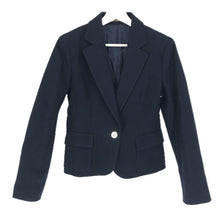 画像をギャラリービューアに読み込む, Burberry London バーバリー ロンドン 総裏 FCD11-160-32 テーラードジャケット コットン ネイビー【中古】 レディース