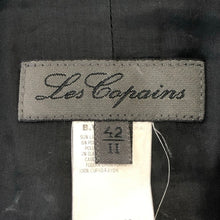 画像をギャラリービューアに読み込む, Les Copains レコパン 肩パッド入 テーラードジャケット ウール ブラック【中古】 レディース