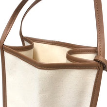 画像をギャラリービューアに読み込む, FOXEY フォクシー バイカラー ノベルティ トートバッグ キャンバス/レザー ベージュ【中古】 レディース