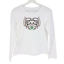 將圖片載入圖庫檢視器 Lucien Pellat-Finet ルシアンペラフィネ プリント ロンT 長袖Tシャツ コットン ホワイト【中古】 レディース