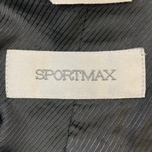 画像をギャラリービューアに読み込む, SPORTMAX スポーツマックス ハイネック切替 袖ファスナー ステンカラーコート ブラック ネイビー【中古】 レディース