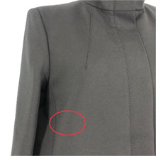 画像をギャラリービューアに読み込む, SPORTMAX スポーツマックス ハイネック切替 袖ファスナー ステンカラーコート ブラック ネイビー【中古】 レディース