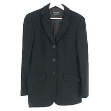画像をギャラリービューアに読み込む, GIORGIO ARMANI ジョルジオアルマーニ 3P 肩パッド入 総裏 テーラードジャケット ウール ブラック【中古】 レディース