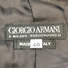 画像をギャラリービューアに読み込む, GIORGIO ARMANI ジョルジオアルマーニ 3P 肩パッド入 総裏 テーラードジャケット ウール ブラック【中古】 レディース