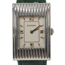 이미지를 갤러리 뷰어에 로드 , Boucheron ブシュロン リフレ 腕時計 シルバー グリーン クオーツ ホワイト文字盤【中古】 レディース