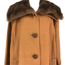 画像をギャラリービューアに読み込む, Christian Dior クリスチャンディオール ロング ファー付き ステンカラーコート ウール テラコッタ【中古】 レディース