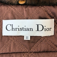 画像をギャラリービューアに読み込む, Christian Dior クリスチャンディオール ロング ファー付き ステンカラーコート ウール テラコッタ【中古】 レディース