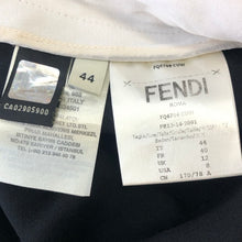 画像をギャラリービューアに読み込む, FENDI フェンディ ひざ丈 ラップ カラーブロック スカート コットン モノトーン【中古】 レディース