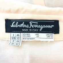 画像をギャラリービューアに読み込む, Salvatore Ferragamo サルヴァトーレフェラガモ スカートスーツ セットアップ ウール/麻・リネン ベージュ系【中古】 レディース