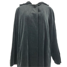 画像をギャラリービューアに読み込む, Burberrys バーバリーズ フード付 ライナー付 ロング ステンカラーコート ベロア/ウール ブラック【中古】 レディース