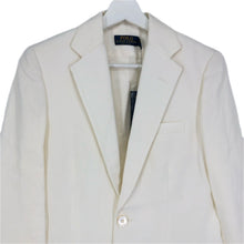 画像をギャラリービューアに読み込む, POLO RALPH LAUREN ポロ・ラルフローレン テーラードジャケット 麻・リネン ホワイト【中古】【新品同様】【美品】 レディース