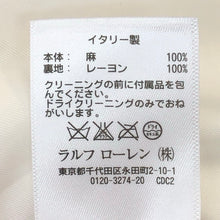 画像をギャラリービューアに読み込む, POLO RALPH LAUREN ポロ・ラルフローレン テーラードジャケット 麻・リネン ホワイト【中古】【新品同様】【美品】 レディース