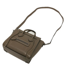 画像をギャラリービューアに読み込む, CELINE セリーヌ ラゲージ ナノ ショッパー 189243DRU.09SO ハンドバッグ カーフ ブラウン【中古】 レディース