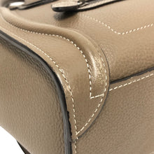 画像をギャラリービューアに読み込む, CELINE セリーヌ ラゲージ ナノ ショッパー 189243DRU.09SO ハンドバッグ カーフ ブラウン【中古】 レディース