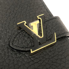 画像をギャラリービューアに読み込む, LOUIS VUITTON ルイ・ヴィトン LV ヴェルティカル ウォレット コンパクト M81561 二つ折り財布/トリヨンレザー ブラック【中古】【新品同様】【美品】レディース