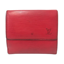 画像をギャラリービューアに読み込む, LOUIS VUITTON ルイ・ヴィトン Wホック ポルト モネ ビエ カルト クレディ M63487 二つ折り財布 エピレザー カスティリアンレッド【中古】 レディース