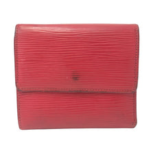 画像をギャラリービューアに読み込む, LOUIS VUITTON ルイ・ヴィトン Wホック ポルト モネ ビエ カルト クレディ M63487 二つ折り財布 エピレザー カスティリアンレッド【中古】 レディース