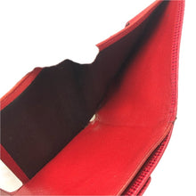 画像をギャラリービューアに読み込む, LOUIS VUITTON ルイ・ヴィトン Wホック ポルト モネ ビエ カルト クレディ M63487 二つ折り財布 エピレザー カスティリアンレッド【中古】 レディース
