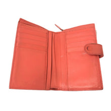 画像をギャラリービューアに読み込む, BOTTEGAVENETA ボッテガヴェネタ イントレチャート 121060 V001N 6502 二つ折り財布 レザー コーラル系【中古】 レディース