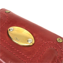 画像をギャラリービューアに読み込む, Chloe クロエ 名刺入れ カードケース レザー レッド【中古】 レディース