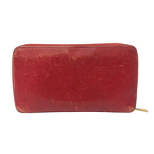 画像をギャラリービューアに読み込む, CELINE セリーヌ ラウンドファスナー 長財布 カーフ レッド【中古】 レディース