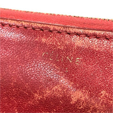 画像をギャラリービューアに読み込む, CELINE セリーヌ ラウンドファスナー 長財布 カーフ レッド【中古】 レディース