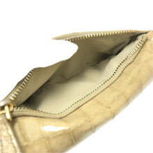 画像をギャラリービューアに読み込む, MIUMIU ミュウミュウ クロコ調型押し 5M1097 三つ折り財布 牛革 ベージュ系【中古】 レディース