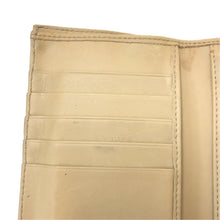 画像をギャラリービューアに読み込む, MIUMIU ミュウミュウ クロコ調型押し 5M1097 三つ折り財布 牛革 ベージュ系【中古】 レディース