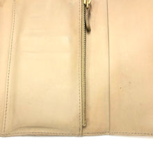 画像をギャラリービューアに読み込む, MIUMIU ミュウミュウ クロコ調型押し 5M1097 三つ折り財布 牛革 ベージュ系【中古】 レディース